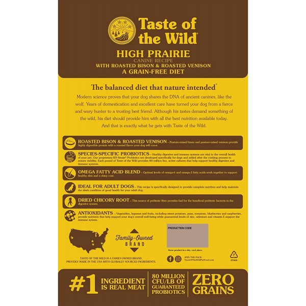 TotW High Prairie – Roasted Bison and Venison 28lb- $49.99 / 14lb- $29.99 /5lb- $12.99