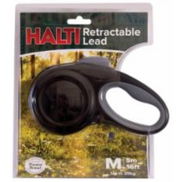 Halti Retractable Lead Medium Black
